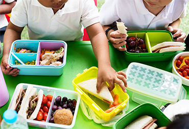 A school lunch tray
